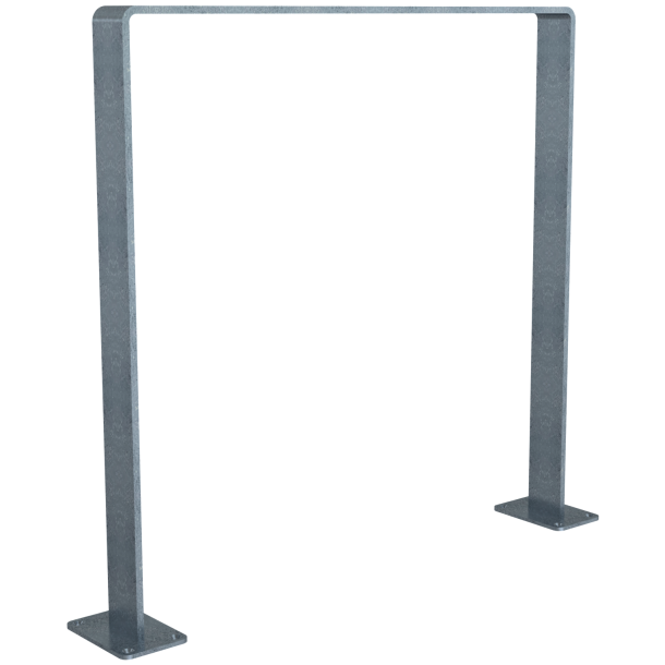 Leaning bracket made of flat steel | 70 x 70 mm | for doweling, without crossbar | width: 800mm | hot-dip galvanized
